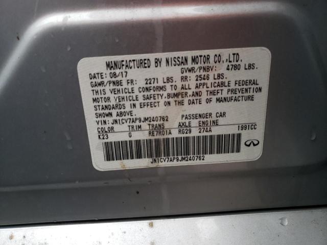 2018 INFINITI Q50 PURE - JN1CV7AP9JM240762