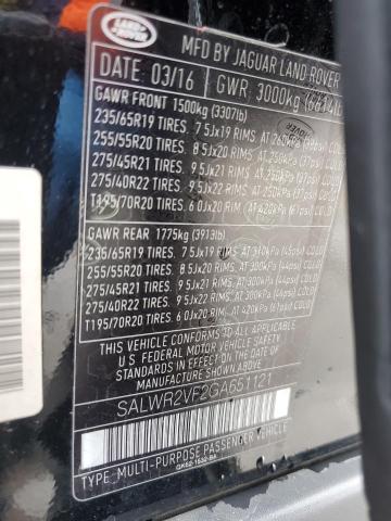 SALWR2VF2GA651121 Land Rover RANGEROVER