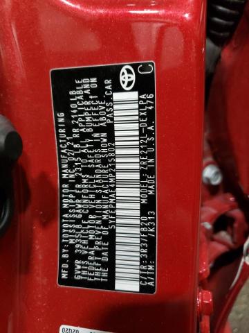 2021 TOYOTA COROLLA LE - 5YFEPMAE4MP215802