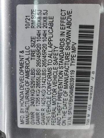 2021 HONDA PASSPORT E - 5FNYF8H04MB039119