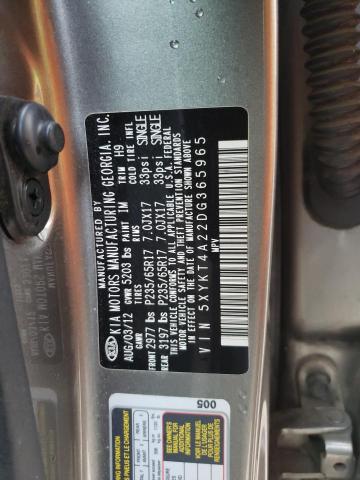 5XYKT4A22DG365965 KIA SORENTO LX
