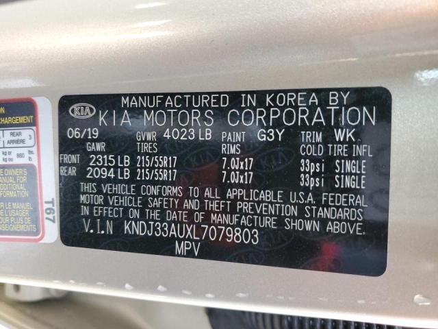 KNDJ33AUXL7079803 KIA SOUL EX