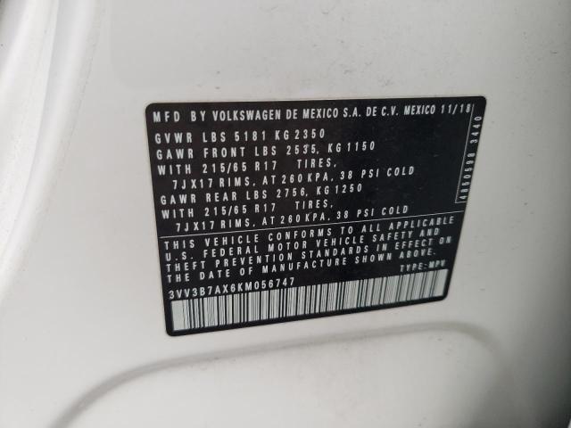 2019 VOLKSWAGEN TIGUAN SE - 3VV3B7AX6KM056747