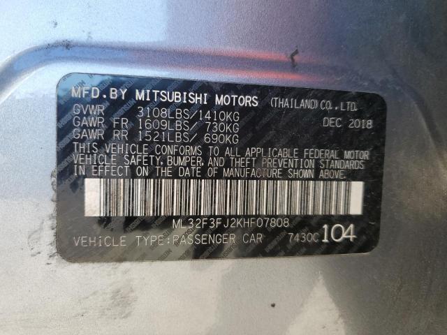 2019 MITSUBISHI MIRAGE G4 - ML32F3FJ2KHF07808