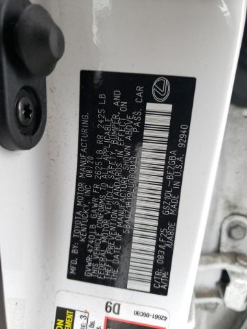 2020 LEXUS ES 350 F-S - 58AGZ1B19LU080013