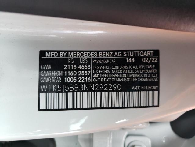 2022 MERCEDES-BENZ CLA AMG 35 W1K5J5BB3NN292290