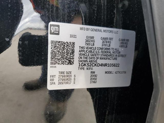 2022 GMC YUKON AT4 1GKS2CKD4NR105622