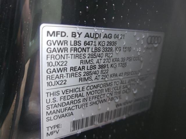 2021 AUDI Q8 PREMIUM - WA1EVAF15MD036255