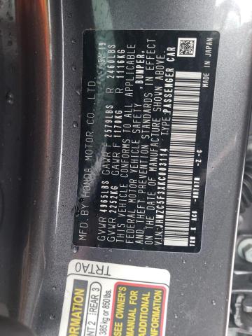 2019 HONDA CLARITY TO - JHMZC5F3XKC003114