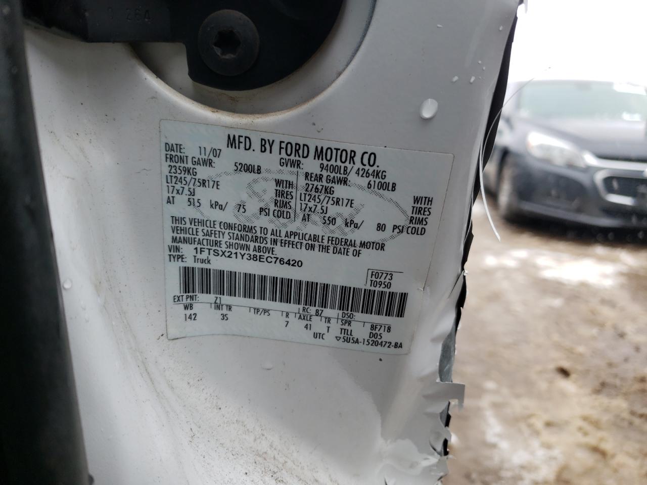 2008 FORD F250 SUPER DUTY - 1FTSX21Y38EC76420
