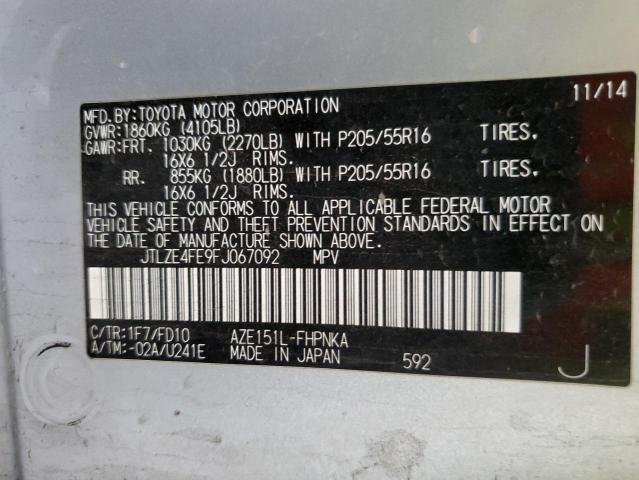 2015 TOYOTA SCION XB - JTLZE4FE9FJ067092