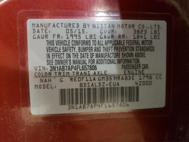 2015 NISSAN SENTRA S 3N1AB7AP4FL657806