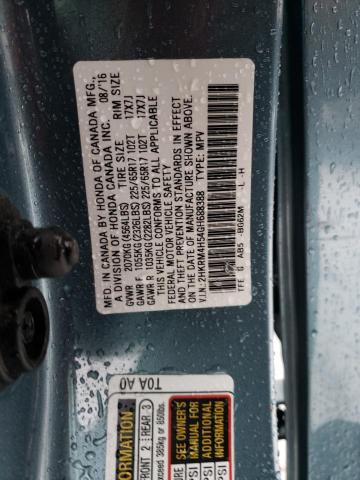 2016 HONDA CRV 2HKRM4H54GH688388