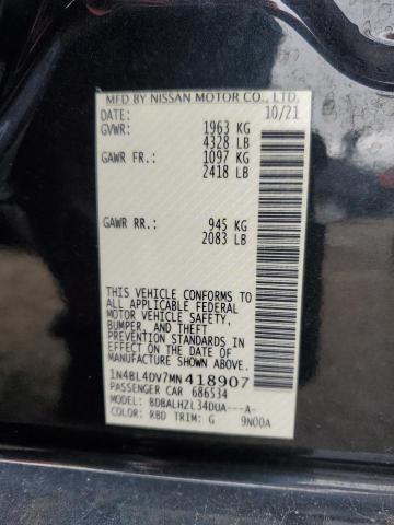 2021 NISSAN ALTIMA SV - 1N4BL4DV7MN418907