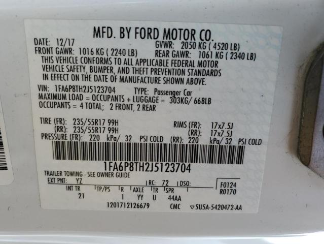 2018 FORD MUSTANG - 1FA6P8TH2J5123704