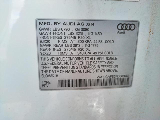 2015 AUDI Q7 PREMIUM - WA1LGAFE5FD001643