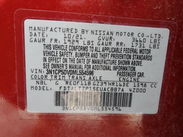 2021 NISSAN KICKS SR - 3N1CP5DV0ML554596