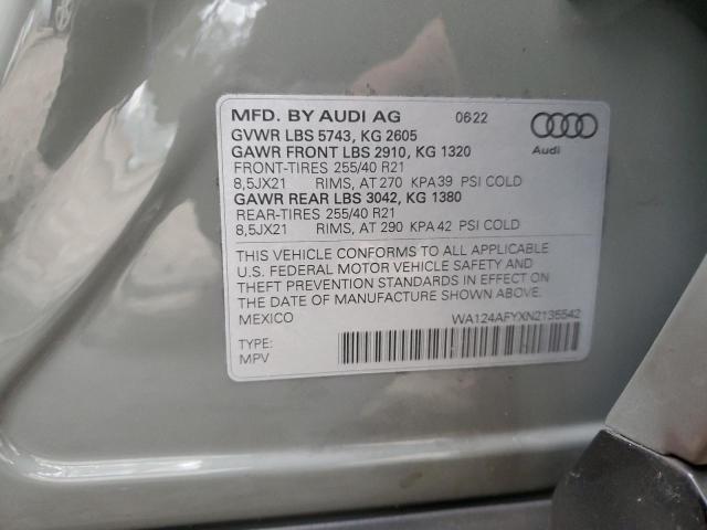 2022 AUDI SQ5 SPORTB WA124AFYXN2135542