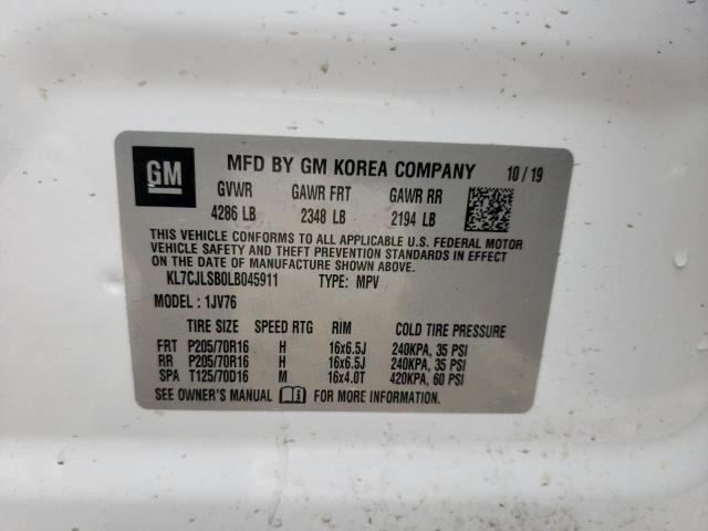 2020 CHEVROLET TRAX 1LT - KL7CJLSB0LB045911