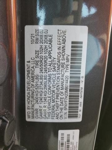 2021 HONDA PASSPORT S - 5FNYF7H23MB014420