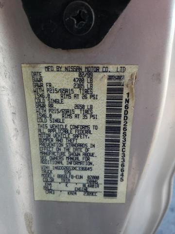 1N6DD26S3XC336645 Nissan Frontier King Cab Xe