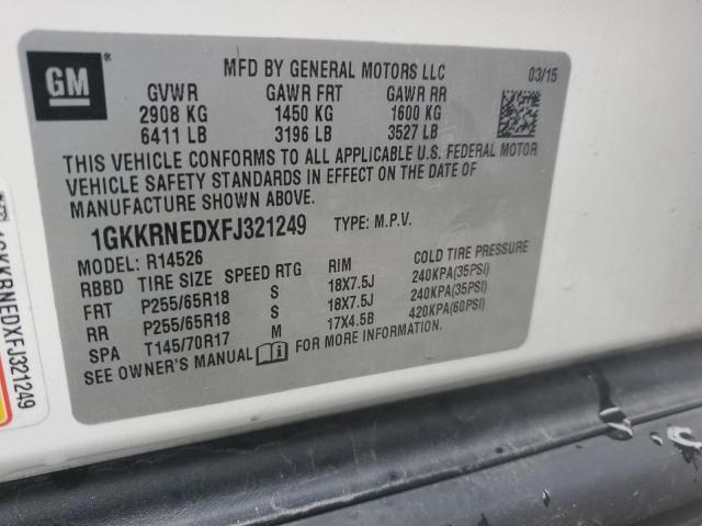 2015 GMC ACADIA SLE - 1GKKRNEDXFJ321249