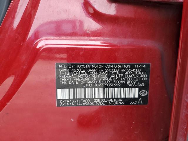2015 LEXUS IS 250 - JTHBF1D27F5061669