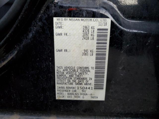 1N4BL4DV4KC150441 Nissan ALTIMA SV