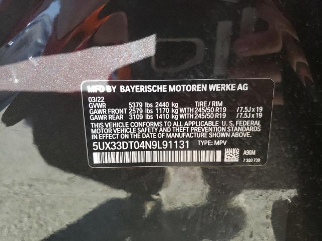 5UX33DT04N9L91131 BMW X4