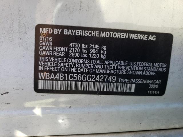 2016 BMW 435 I GRAN WBA4B1C56GG242749