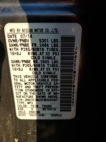 2015 INFINITI QX70 - JN8CS1MU2FM380491