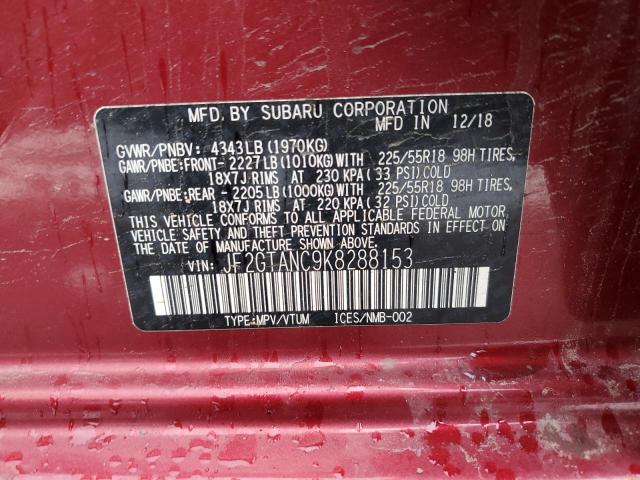 JF2GTANC9K8288153 Subaru Crosstrek Limited
