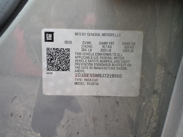 2018 CHEVROLET CRUZE LT - 1G1BE5SM9J7219550