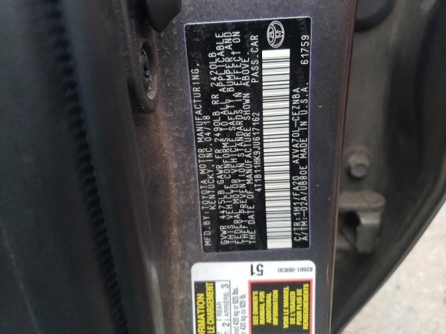 2018 TOYOTA CAMRY L - 4T1B11HK9JU617162