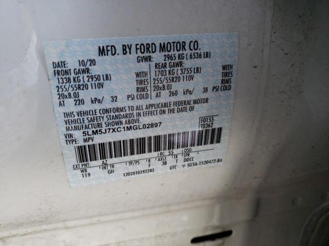 5LM5J7XC1MGL02897 Lincoln AVIATOR RE