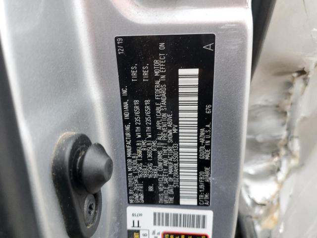 VIN 5TDZZRAH9LS500133 2020 Toyota Highlander, L no.13