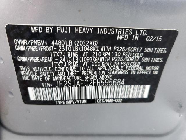JF2SJAFC2FH595684 Subaru Forester 2.5i Premium