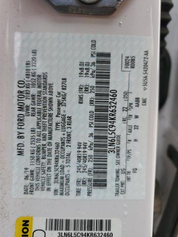 3LN6L5C94KR632460 Lincoln Mkz Reserve I