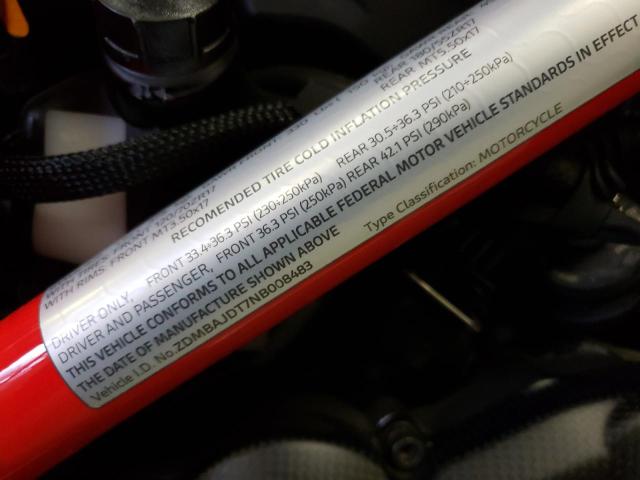 2022 DUCATI HYPERMOTAR - ZDMBAJDT7NB008483