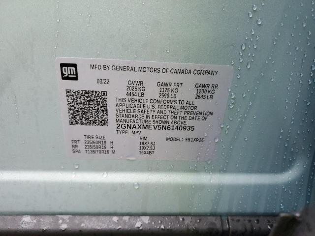2022 CHEVROLET EQUINOX RS 2GNAXMEV5N6140935