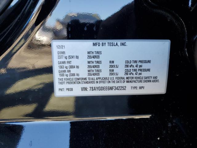 7SAYGDEE6NF342252 Tesla Model Y
