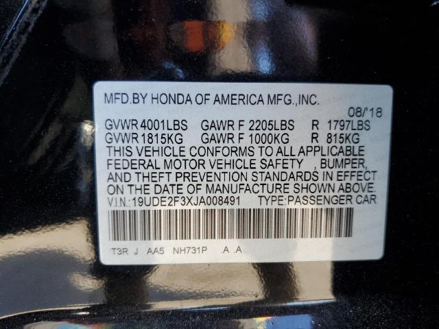 2018 ACURA ILX BASE W - 19UDE2F3XJA008491