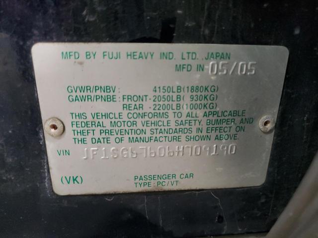 JF1SG67606H709190 Subaru Forester 2.5x Ll Bean