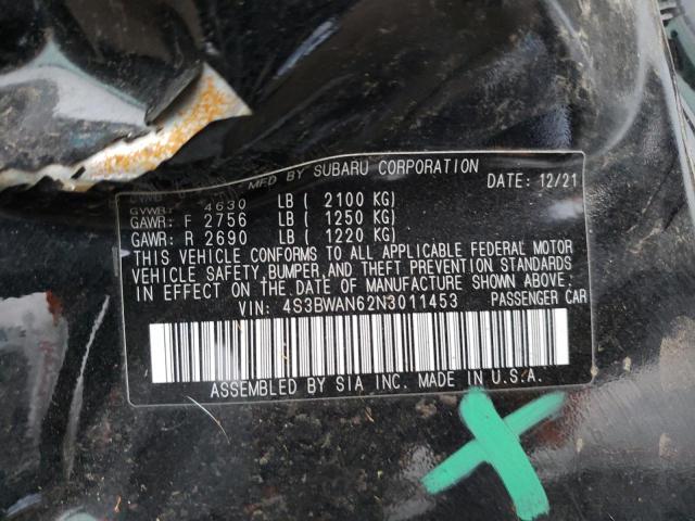 4S3BWAN62N3011453 Subaru Legacy Limited
