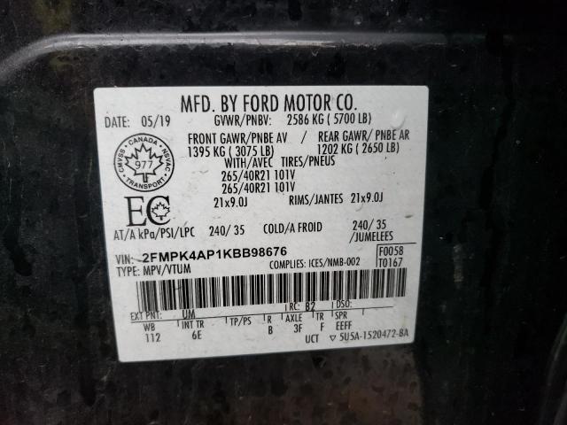 2019 FORD EDGE ST - 2FMPK4AP1KBB98676