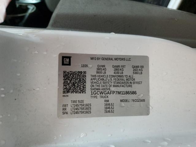 2021 CHEVROLET EXPRESS G2 - 1GCWGAFP7M1186586