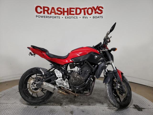 Salvage motorcycles for sale at Dallas, TX auction: 2017 Yamaha FZ07A
