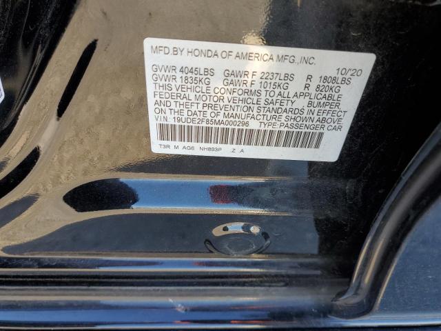 2021 ACURA ILX PREMIUM A-SPEC VIN: 19UDE2F85MA000296