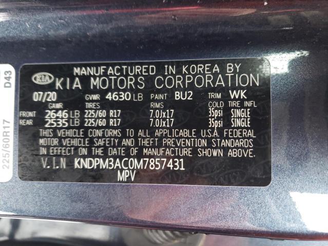 KNDPM3AC0M7857431 KIA Sportage Lx