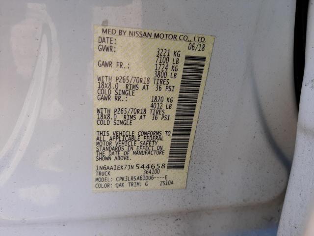 1N6AA1EK7JN544658 Nissan TITAN S